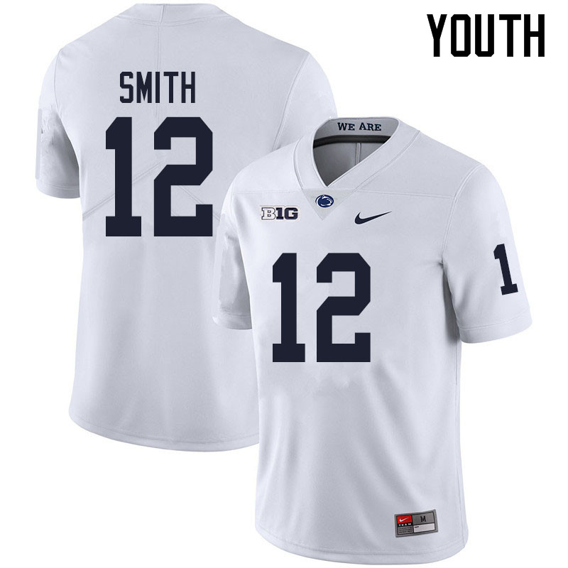 Youth #12 Brandon Smith Penn State Nittany Lions College Football Jerseys Sale-White
